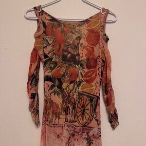 vintage God Save The Queen maxi mesh dress